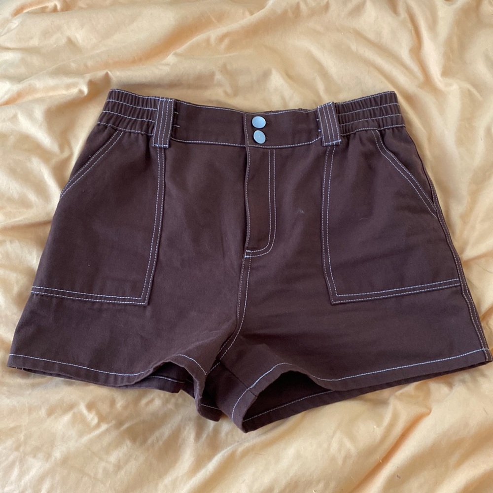 Brown cargo shorts